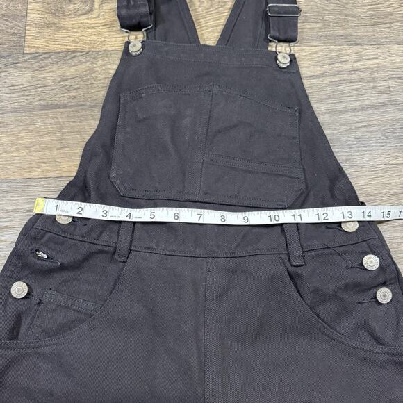J Galt Jean Black Overall Size Small 100% Cotton Pockets - Picture 5 of 10